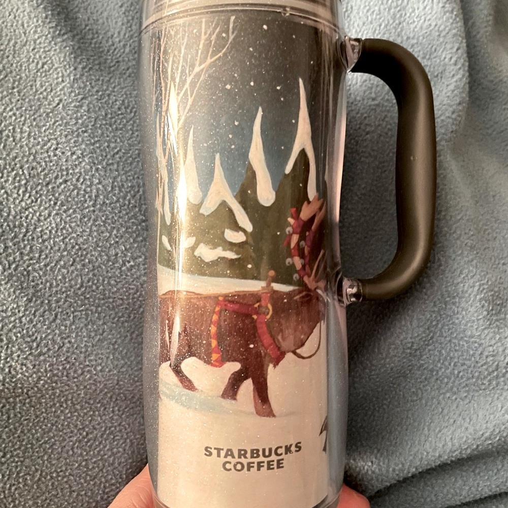 NWOT Vintage Holiday 2008 Starbucks 12oz Travel Coffee Mug